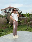 Kadın Modal Dokulu Kumaş Yanı şeritli Takım resmi
